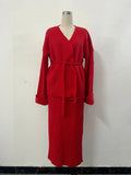 Fongt 2025 New Southeast Asian Women's Knitted Sweater With A Dress Dress Suit