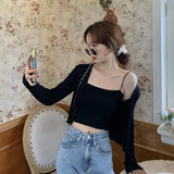 Korean Version Of 2025 New Slim Slim Temperament Elegant Style Pure Knitted Cardigan Coat Women's Fashion