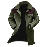 Fongt Autumn And Winter Men's Coat Velvet Jacket Multi-Pocket Zipper Coat