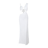 Fongt Spring 2025 New Fashion Style Sexy Irregular Shoulder Belts Empty Dress
