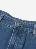 Fashion Trend Design Straight Trousers 2025 Summer New High-Waist Print Love Hollow Broad-Legged Jeans