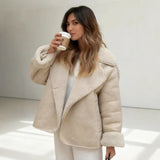 Fongt Burst Women's Clothing Lint With Velvet Warm Fur Coat