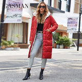Winter Coats Women Multicolor Classic Design Long Hooded Thickened Warm Down Jacket Casual Pocket Ladies Parka