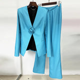 Fongt New Star Fashion Three-Dimensional Flower Without A Suit With A Trout Set Two-Piece Set