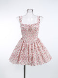 Women's Summer New Sexy Broken Flowers Hanging Dress Skirt Short Dress Dress Dress Pony Dress