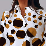 Large-Size Popular Autumn And Winter Long-Sleeved Loose Printed Medium-Length Shirt-Outfit