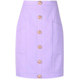 STREET Newest 2023 S/S Designer Fashion Women's Lion Buttons Embellished Pockets