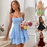 Square Collar Bow Lace Skirt Sexy Suspender