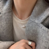 Square Shell Necklace-Outfit