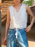 Windless Vest Small Top + White Dress Women's Holiday Style Suit Women's Summer Women's Summer