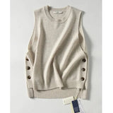 vest solid o neck