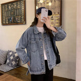Fongt Style Denim Jacket Women's Versatile Comfort Fall 2024 New Simple Fashion Ins Fashion Jacket Jacket-Outfit