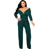 Sleeve Solid Color V-neck Tight