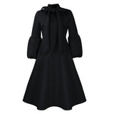 Fongt Women's 2025 New Bubble Sleeve Strap With Large Skirt High-Rise Dress Dress Dress