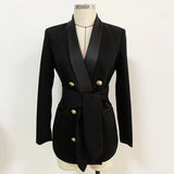 Fongt Star New Metal Double-Dnecked Green Fruit Collar Belt Suit Jacket