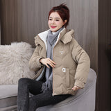 Down Cotton Padded Jacket Women's Padded Clothes 2023 Winter Hot Jacket With Cotton Padded Jacket Plus Plus Women's Clothing Fat Mm Short-Outfit