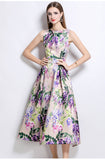 Fongt Tea Break Print Slings With Open Shoulder Dress Female Summer Sexy Hot Girl Holiday Beautiful Dress