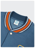 Lucky Embroidery Varsity Jacket-Outfit