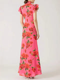 Fongt Women's New Sleeveless Casual Print Dress National Style Chinese Cheongsam 8069