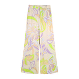 Spring Printed Shirt 2624138 Printed Wide-Leg Trousers 2775156 Suit-Outfit