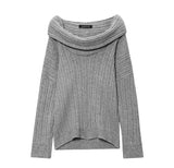 Fongt Lazy Shoulder Shoulder Knit Shirt Sweater