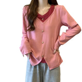 Fongt Size Fat Mm Cover Belly Autumn Women's T-Shirt Inside The Design Feeling False Two Long Sleeve Bottom Shirt Cover Flesh Show Thin Top-Outfit