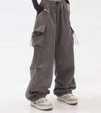 Vintage Baggy Parachute Cargo Pants-Outfit