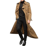 Fongt Men's Spring And Autumn Long Belt Men's Wind Coat Fashion Daily Casual Coat Men