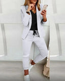 Autumn Two Piece Sets Women Printted Elegant Blazer & Pants Set Outifits Fashion Tracksuits Casual Elegant Female