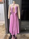 Fongt Summer New Breast-Wearing Waist Seaside Holiday Dress Suit Women's Clothing