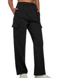 Fongt New Long Loose Trousers Leisure Sports High-Waist Trousers Show Skinny Straight Broad-Legged Trousers Women