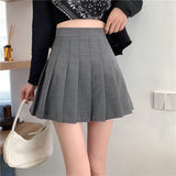 Fongt Elastic Force Is Tight Waist 100 Folded Skirt Girl Jk Uniform A Word Skirt College Small High Waist Thin Short Skirt
