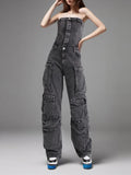 Fongt Spice Girls Fall 2024 New With Multi-Pocket Holes And Skinny Overalls Jumpsuits-Outfit