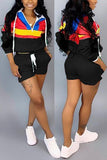 Block Hoodie Shorts