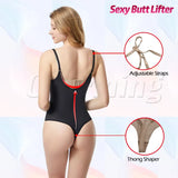 Fongt Plastic Jumpsuit Lace Top Gathered Double Layer, Waist And Hip Thong Body-Outfit