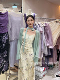 Fongt Xixi 13 Lines 2025 Spring And Summer New Temperament Printing Pure Desire High-Waisted Sling Dress Women 88180
