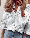 Fongt Spring And Summer New Long-Sleeved Leafed Shirt