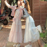 Girl Bow High Waist Slimming Large Skirt-Outfit