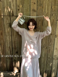 Fongt Xixi 13 Lines 2025 Autumn White Label In Temperament Elegant Mare Knit Sweater Sweater Female 25327