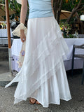 Fongt Xixi 2025 Summer New Temperament Thin Lace Yarn High Waist Skirt Fairy Long Dress 85176