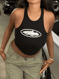Waffle Landmark Cropped Tank Top-Outfit
