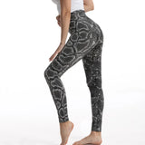 Pattern Jacquard High Elastic Cropped Comfortable Breathable Hip