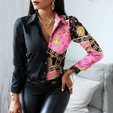 Sleeve Elegant Patchwork Slim
