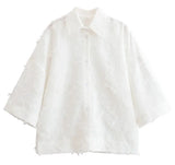 Fongt For Women's Clothing INS Explosive Temperament Tuxed Feather Shirt + Skirt Set