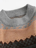 Vintage Jacquard Knit Sweater-Outfit