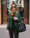 Women Coat Jackets PU Leather Keeps Warm Fashion Long Sleeve black blue Coat Thick Warm Female Jacket 2020 tops