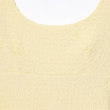 Fongt Summer Sling Strip Dew Side Collar Texture In Fashion Long Dress