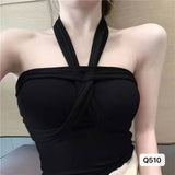Hottie Hanging Neck Vest Women Summer New Inside And Outside Wearing Design Sexy Short Sleeveless Top