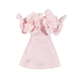 Dress Woman Spring 2025 New Temperament Elegant Sleeveless Brass Three-Dimensional Flower A-Word Dress