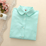 Blouses Long Sleeve Cotton Oxford Ladies Tops Office Long Sleeve Shirts Women Blusas Camisas Mujer Spring